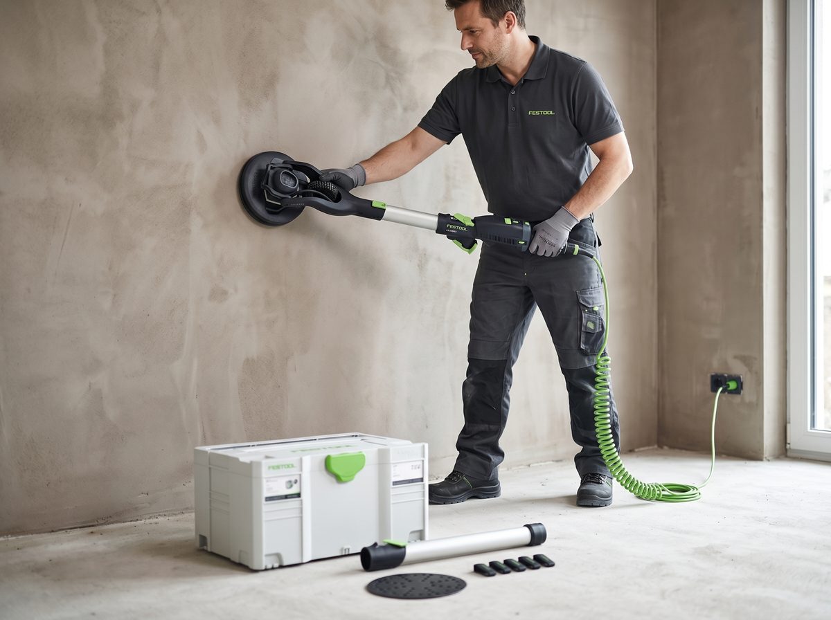 Festool Planex LHS 2 darbībā &mdash; Apmetums pirms krāsošanas