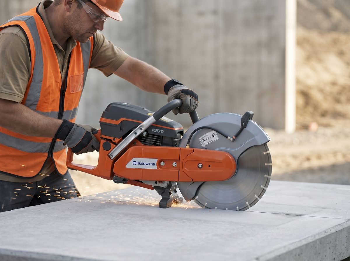 Husqvarna K970 darbībā &mdash; Betona griešana